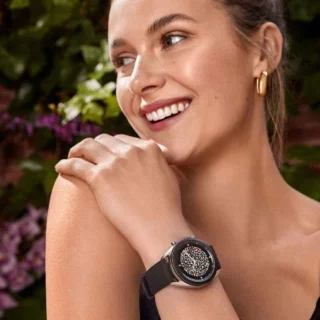Reloj Smartwatch Samsung Galaxy Watch3 X TOUS de acero IP negro con correa de silicona negra