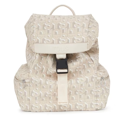 large beige backpack