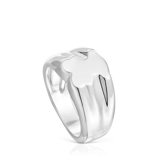 Anillo sello de plata oso 10 mm Sweet Dolls