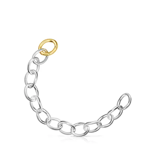 pulsera de anillas plata y oro