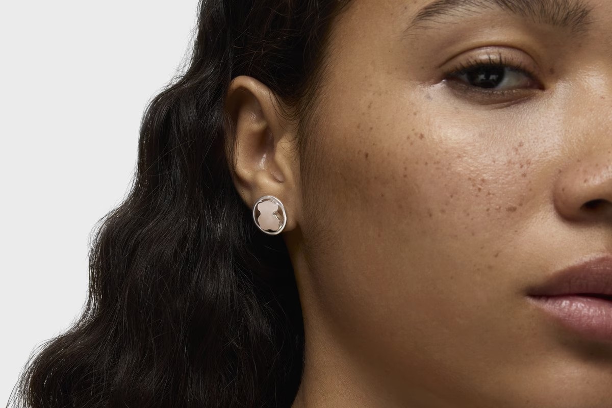 Kolczyki Tous Camille ze srebra z różowym kwarcem Kolczyki Tous Camille ze srebra z różowym kwarcem