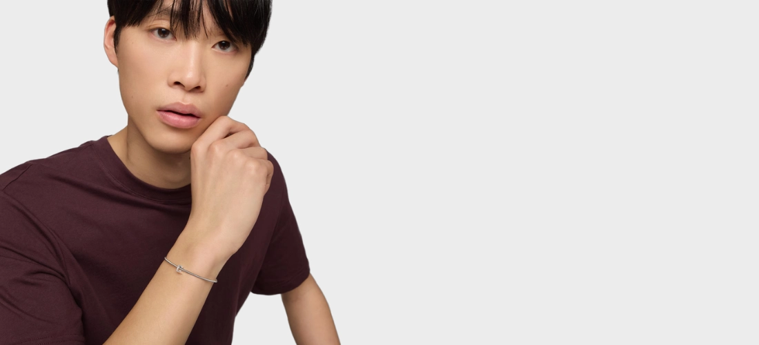 Chico con Charm TOUS Mesh Tube de plata